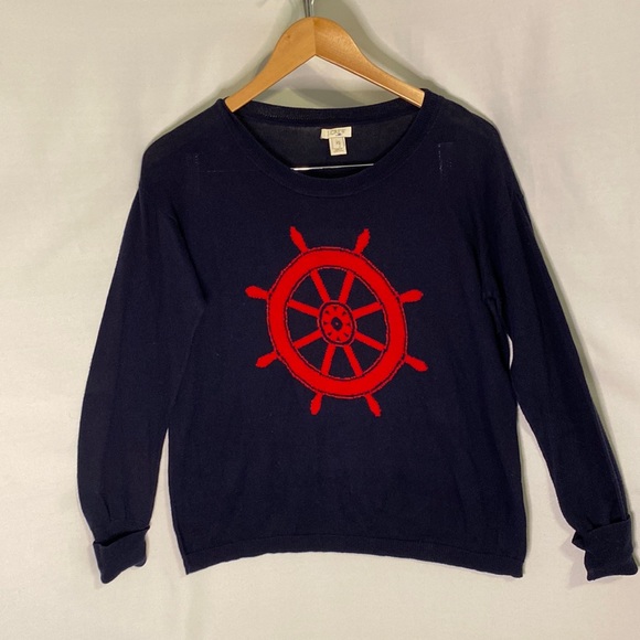 💕6 listings/$12💕 J. Crew nautical navy boat sweater XS - Picture 1 of 4